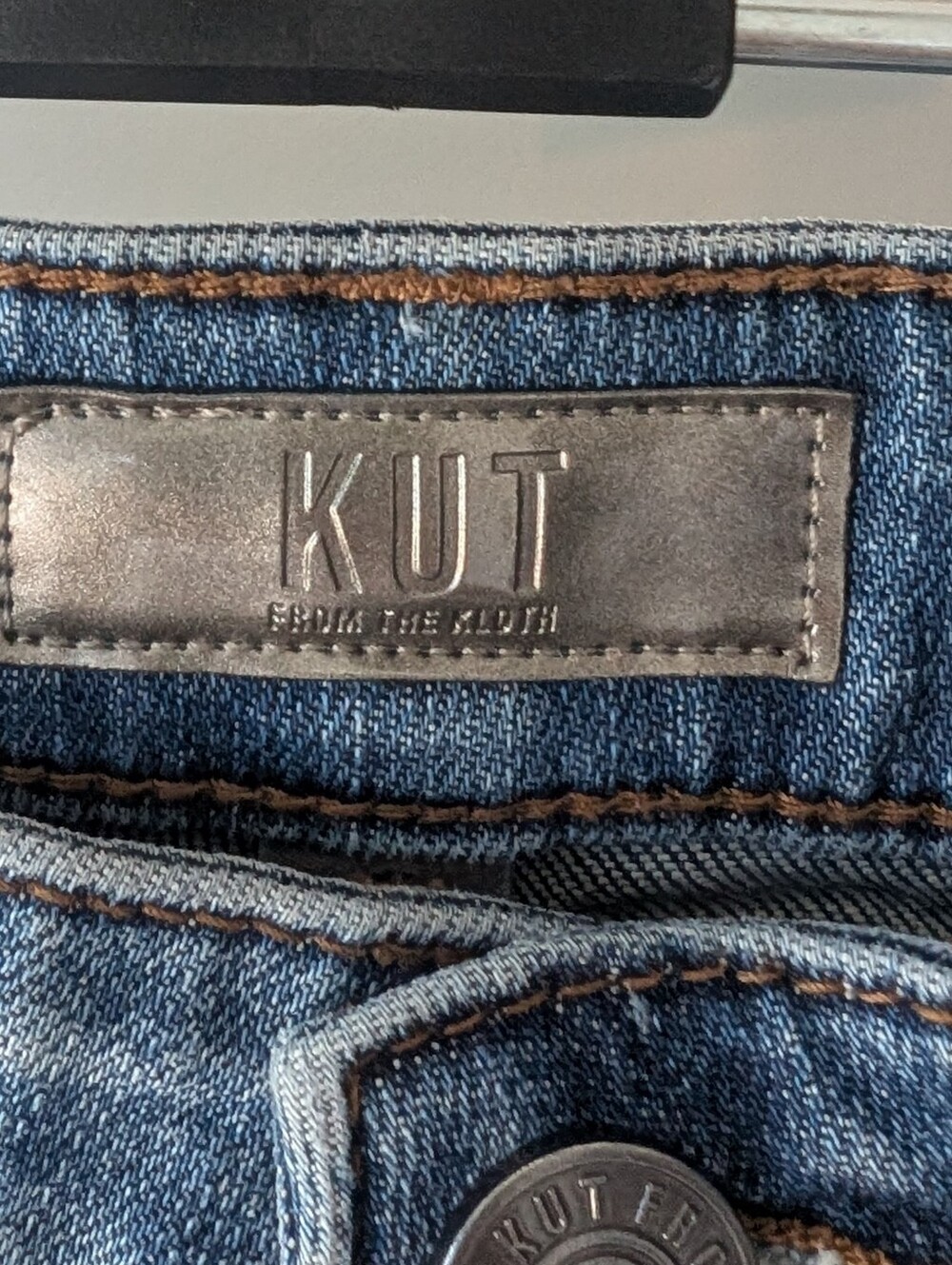 Kut from the Kloth Light Blue Denim Frayed Hem Shorts - Picture 5 of 8